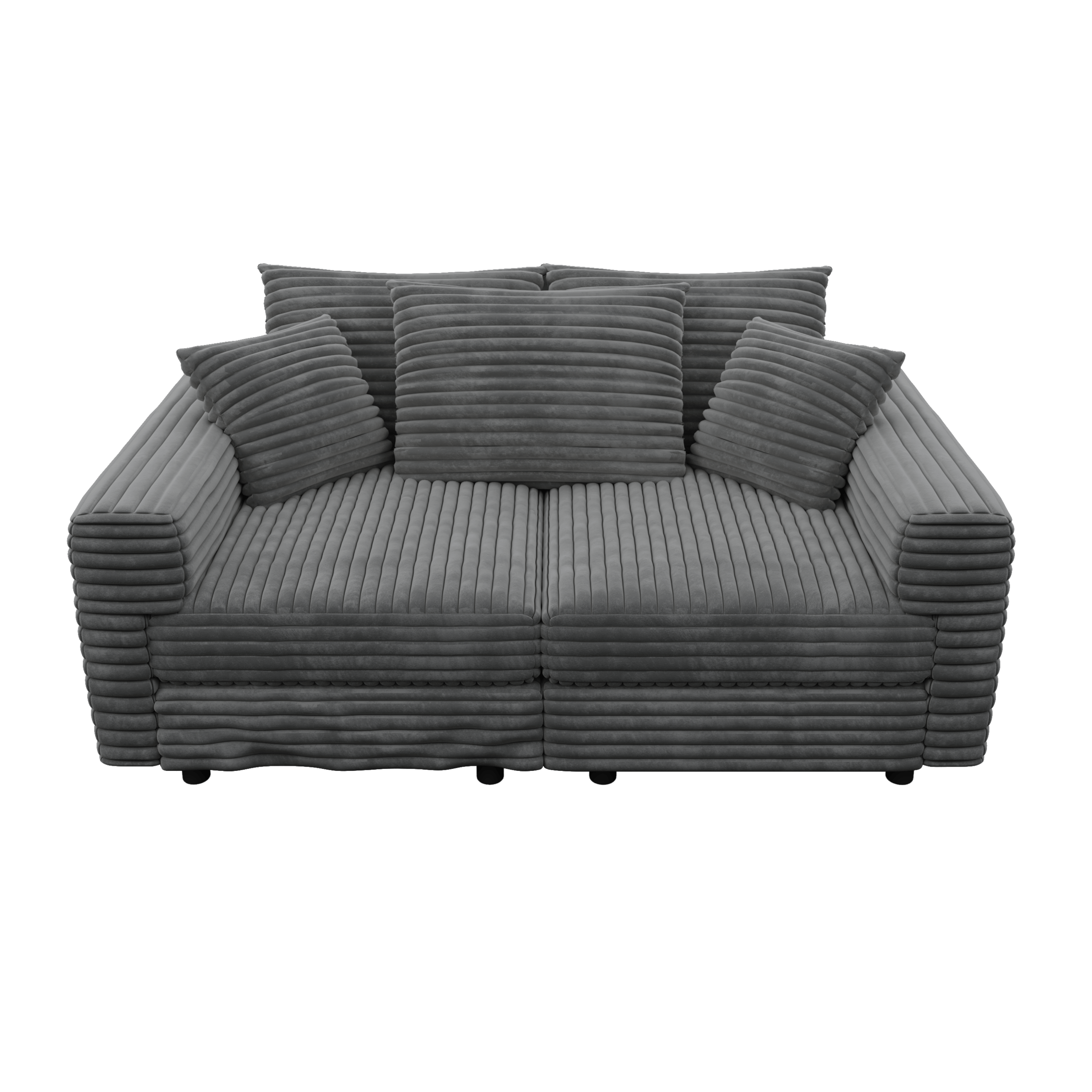 82.7' Modern Comfy Cloud Couch Sofa with Soft Pillows + Ottomans Option