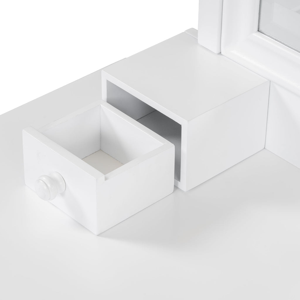 Elegant White Makeup Vanity Desk