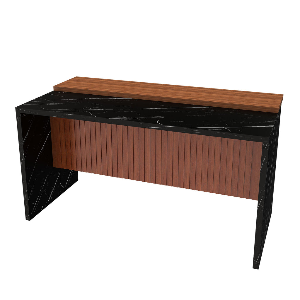 63' Modern Kitchen Island with Marble-Look Surface (Island Only)