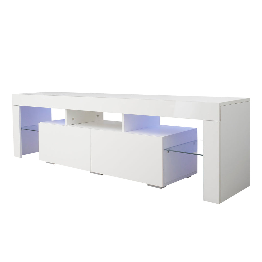 Modern Remote Control 20 Colors LED Lights TV Stand