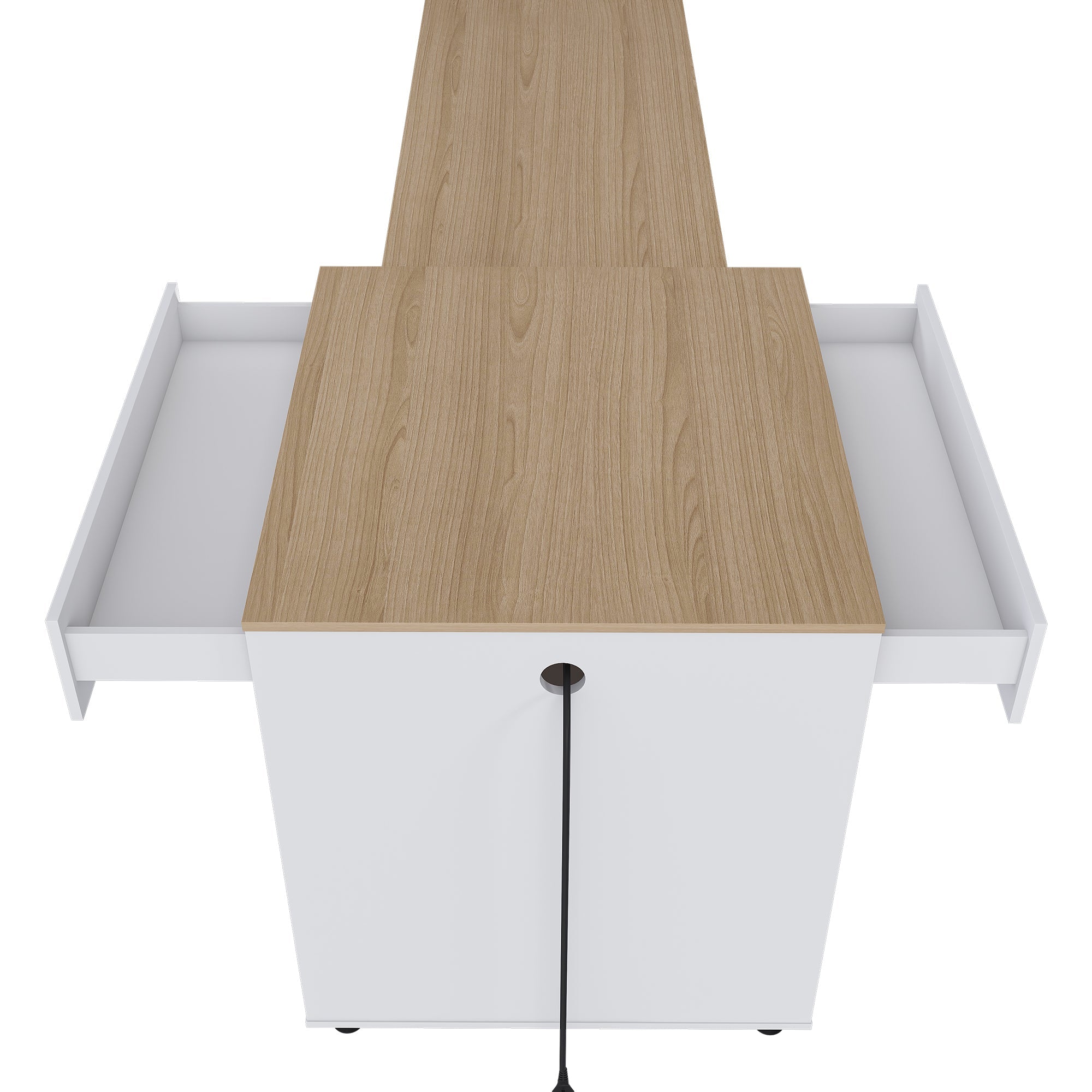Expandable Kitchen Island with Dining Table