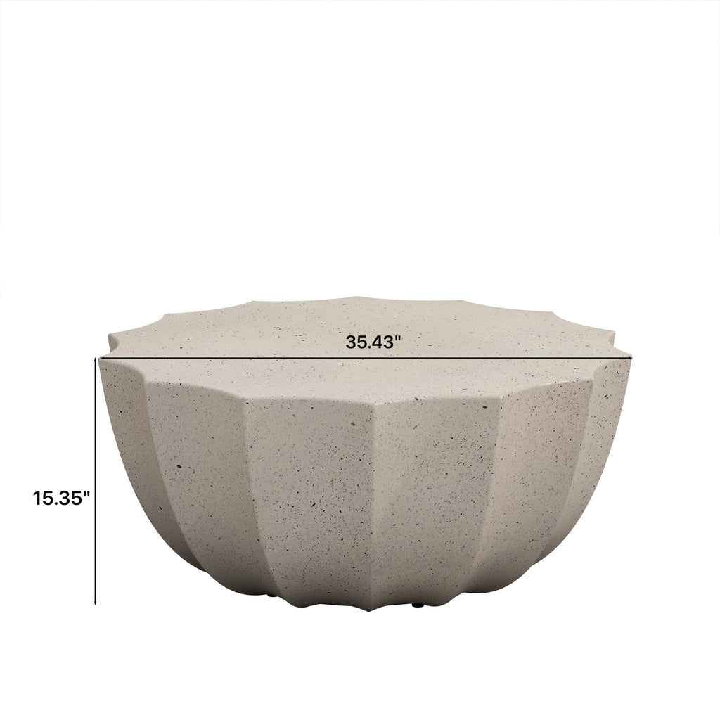 35.43' Modern Outdoor and Indoor Waterproof Coffee Table