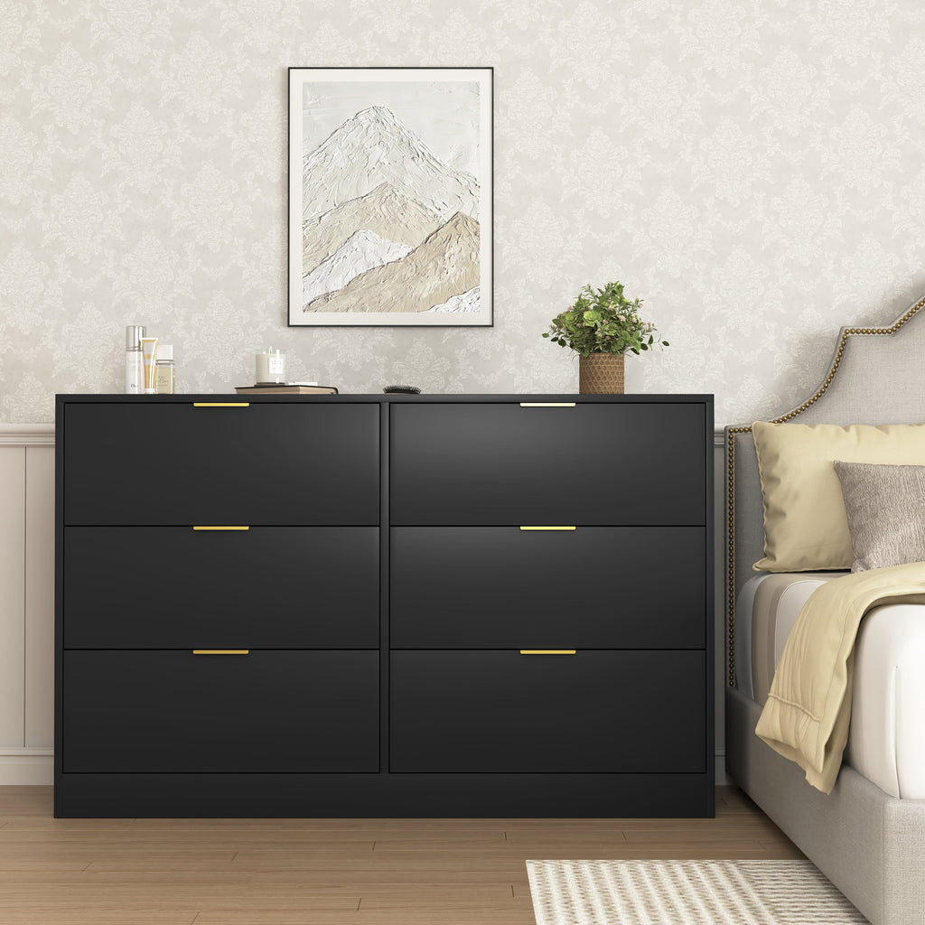 Modern 6-Drawer Dresser for Bedroom