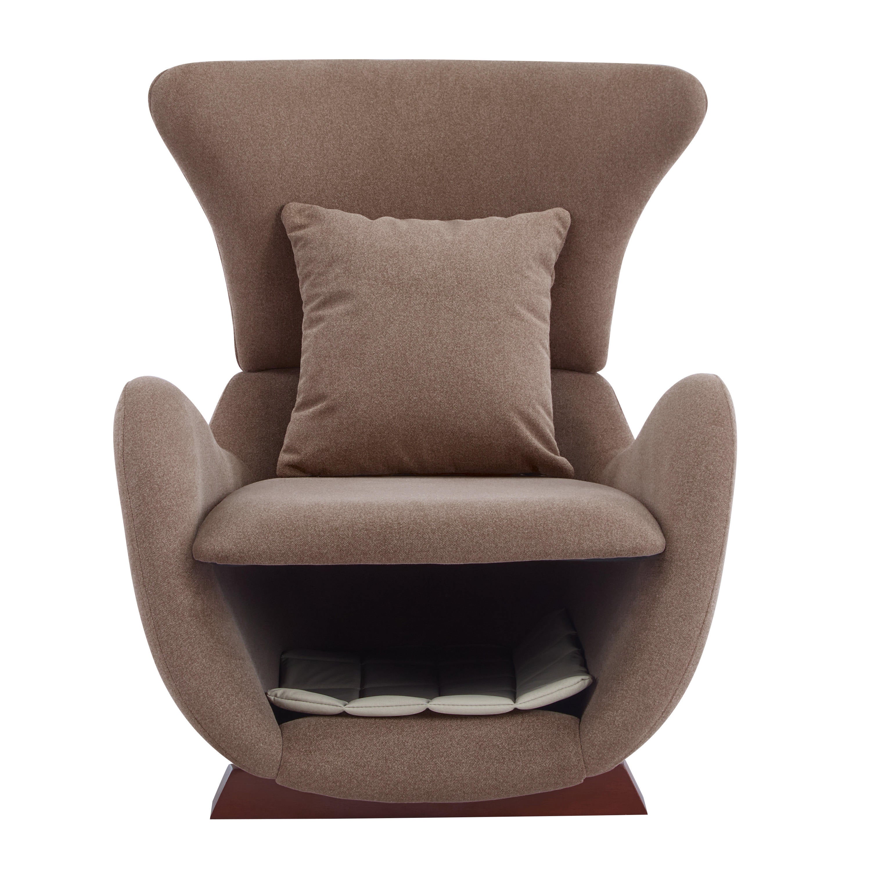 Modern Brown Polyester Accent Chair with Pet/Storage Space