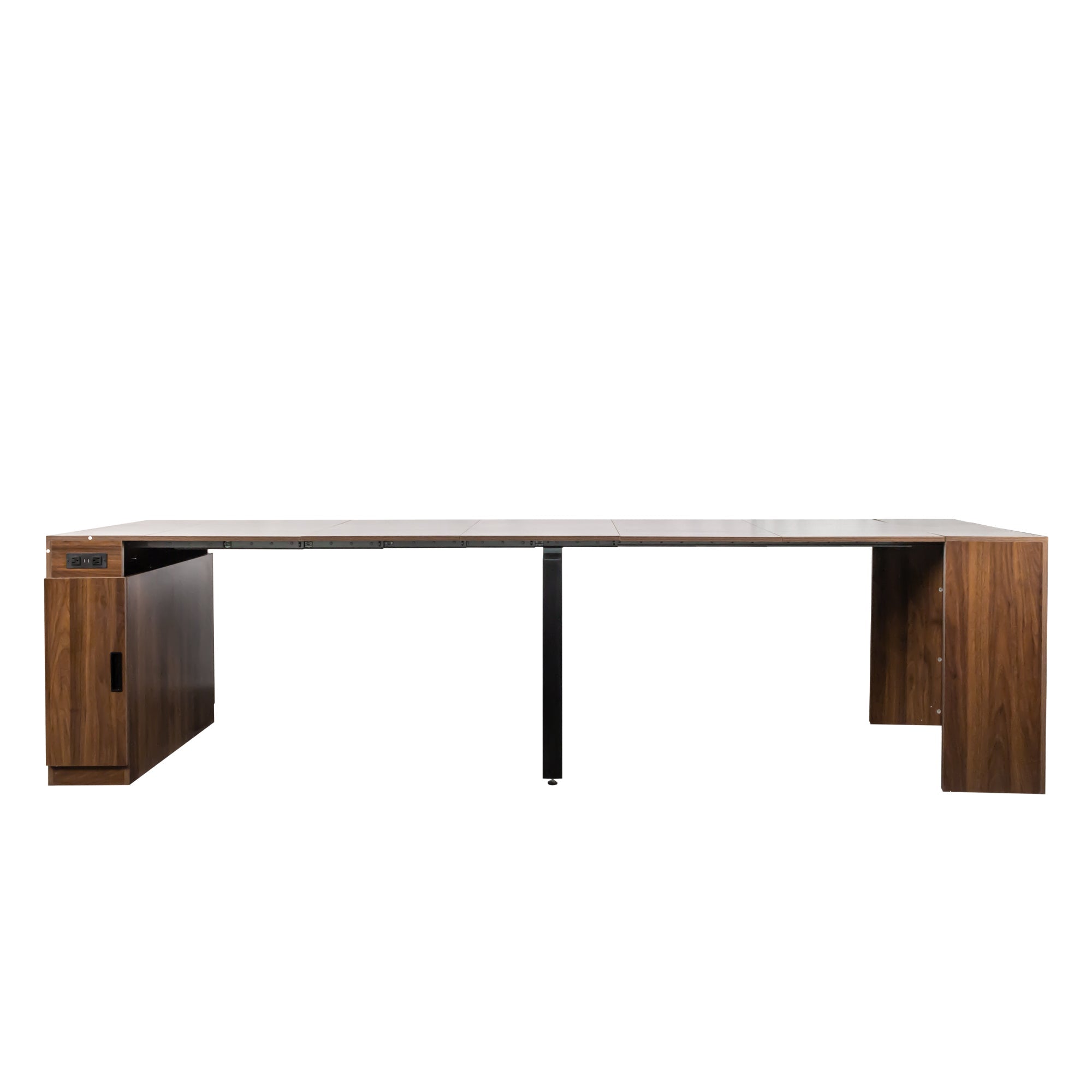 Modern Multifunctional Extendable Dining Table with Outlet