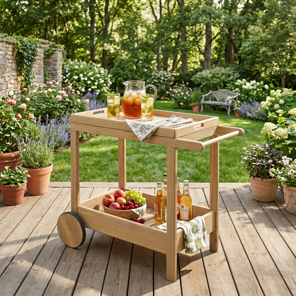 Outdood Rolling Bar Cart
