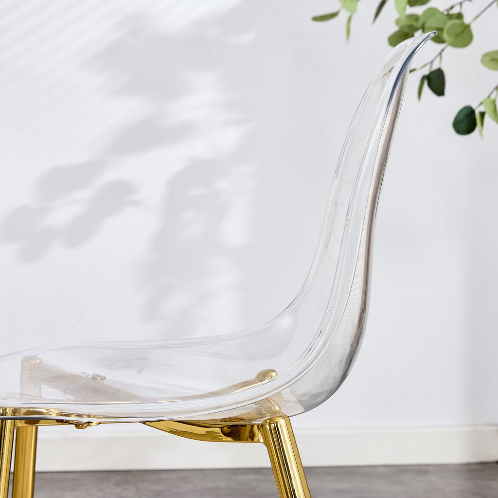 Modern Minimalist Transparent Metal Dining Chairs