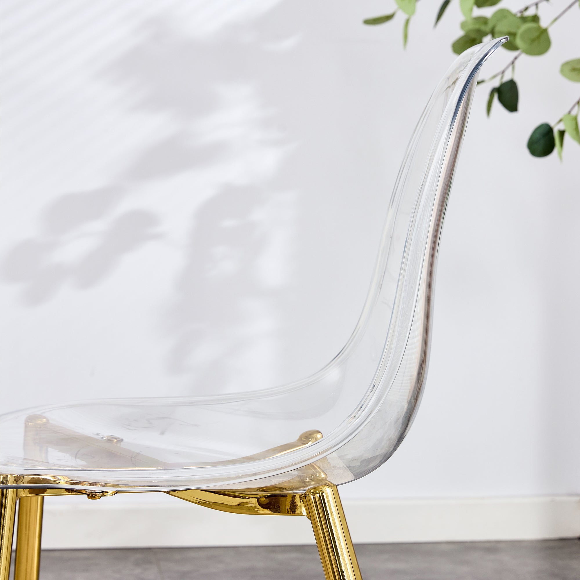Modern Minimalist Transparent Metal Dining Chairs