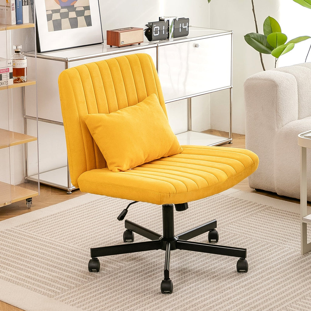 Criss Cross Armless Office Chair with Wheels