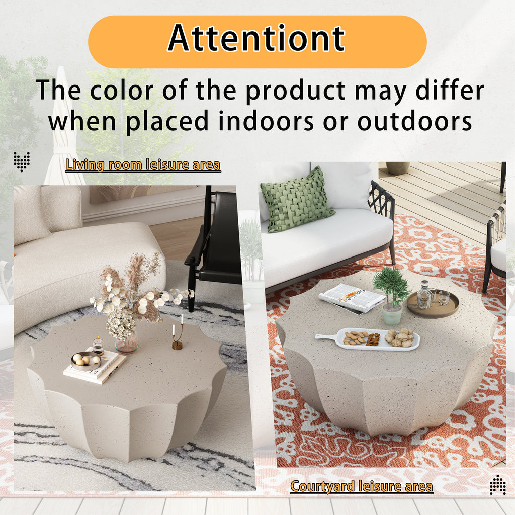 35.43' Modern Outdoor and Indoor Waterproof Coffee Table