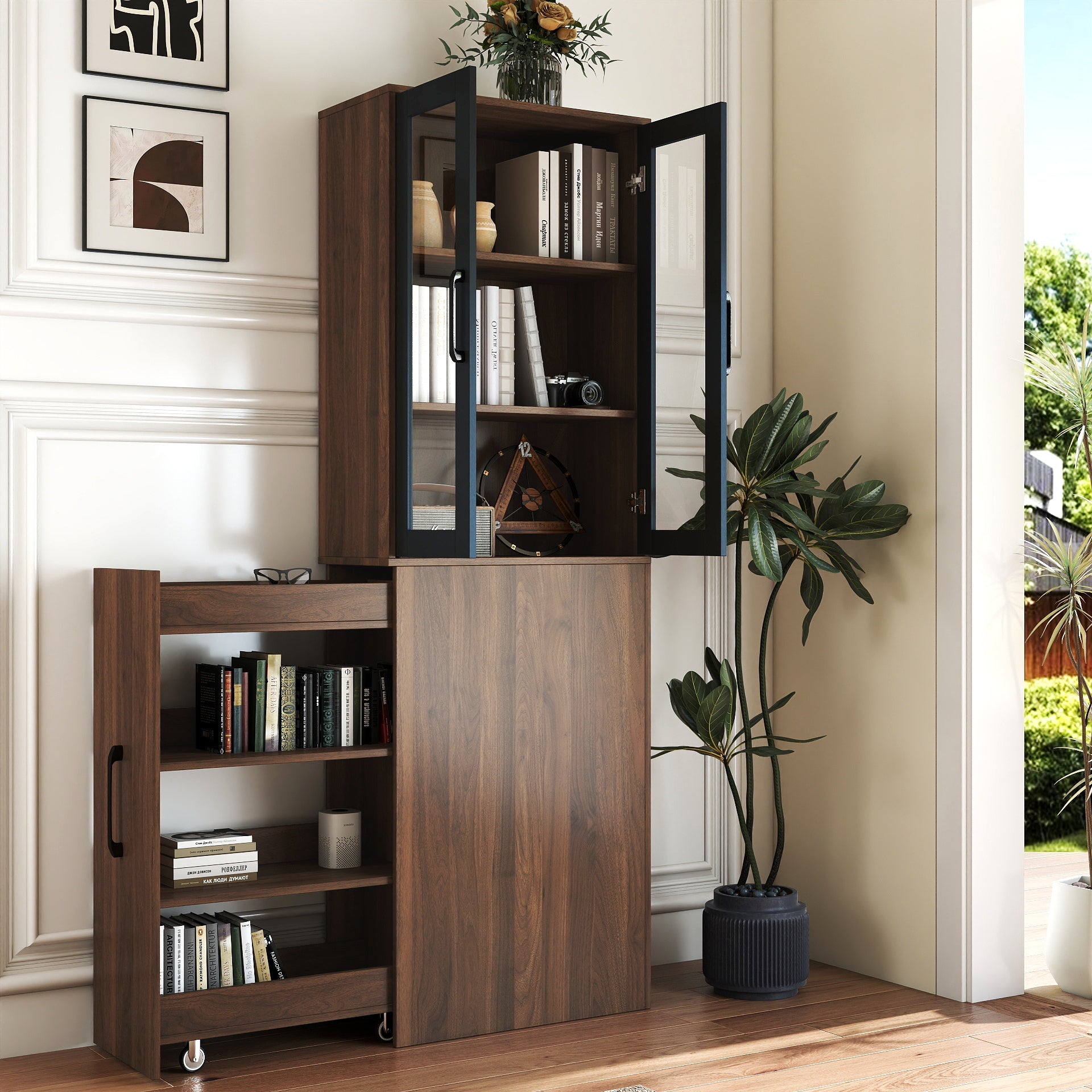 70.87'H Modern Display Storage Cabinet