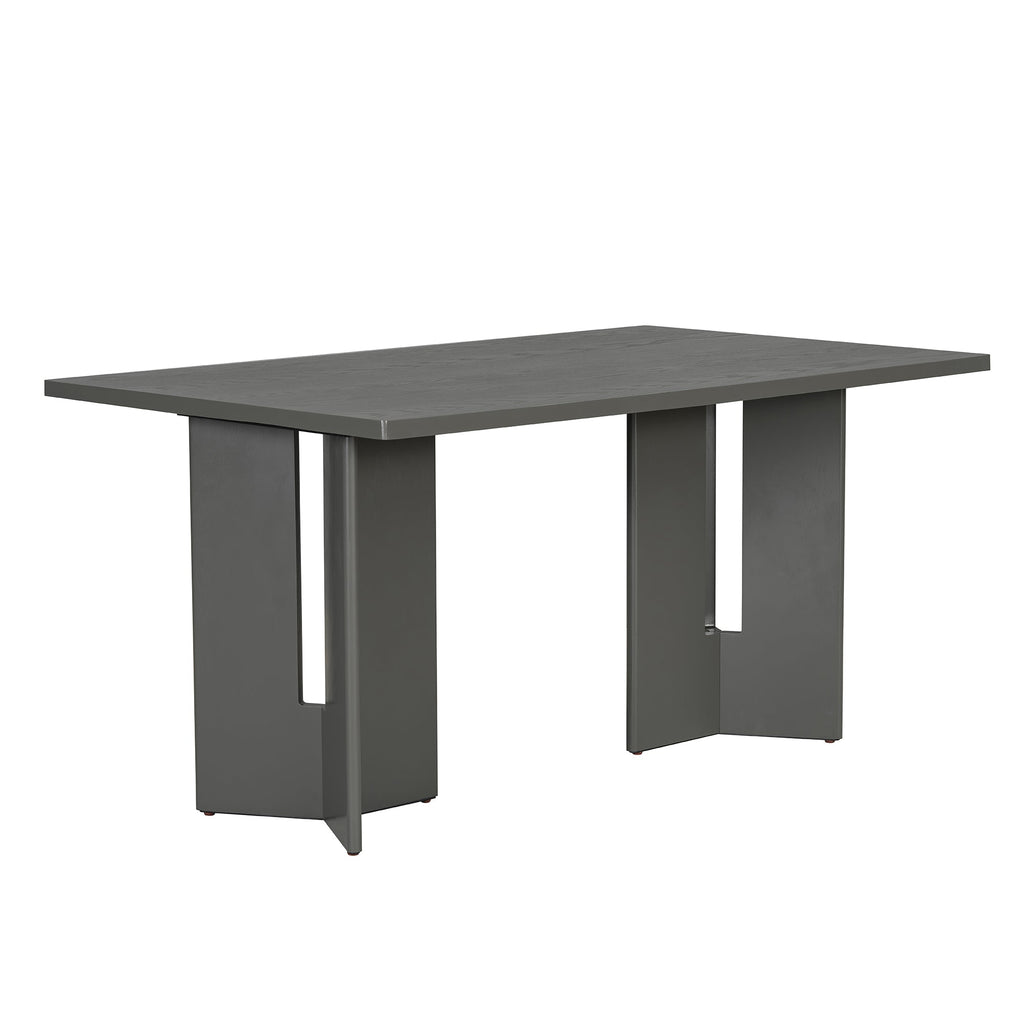 Farmhouse Dining Table Set with 6 Upholstered Chairs