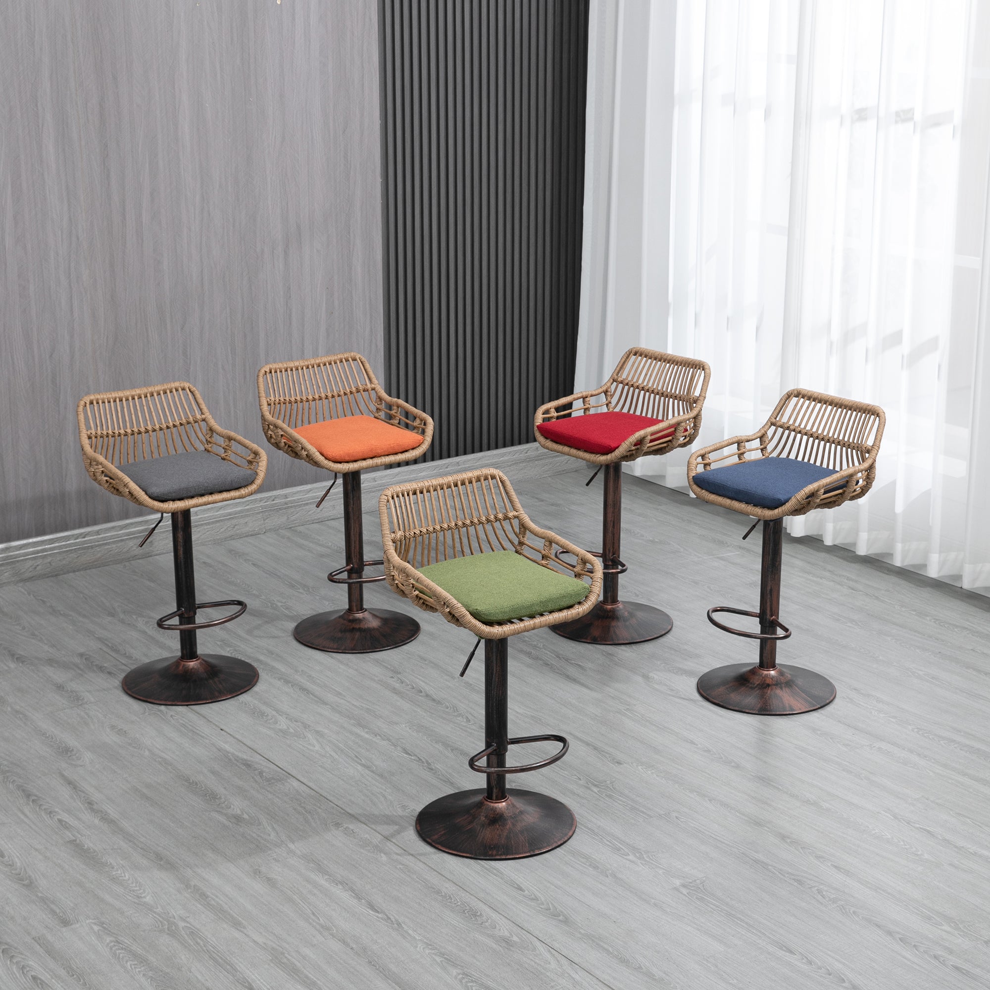 Modern Swivel Bar Stools (Set of 2)