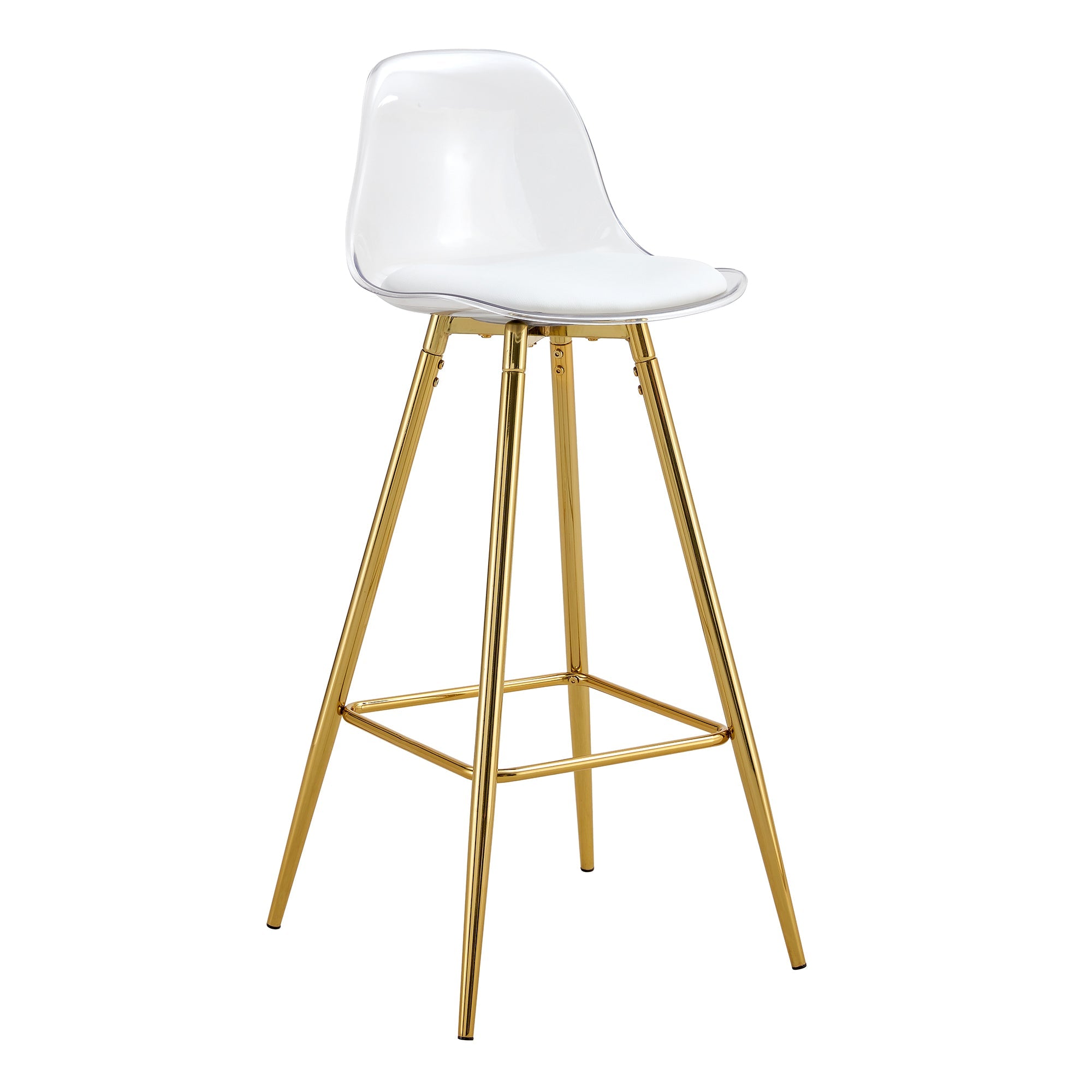 Stylish Upholstered Bar Chairs with Metal Legs