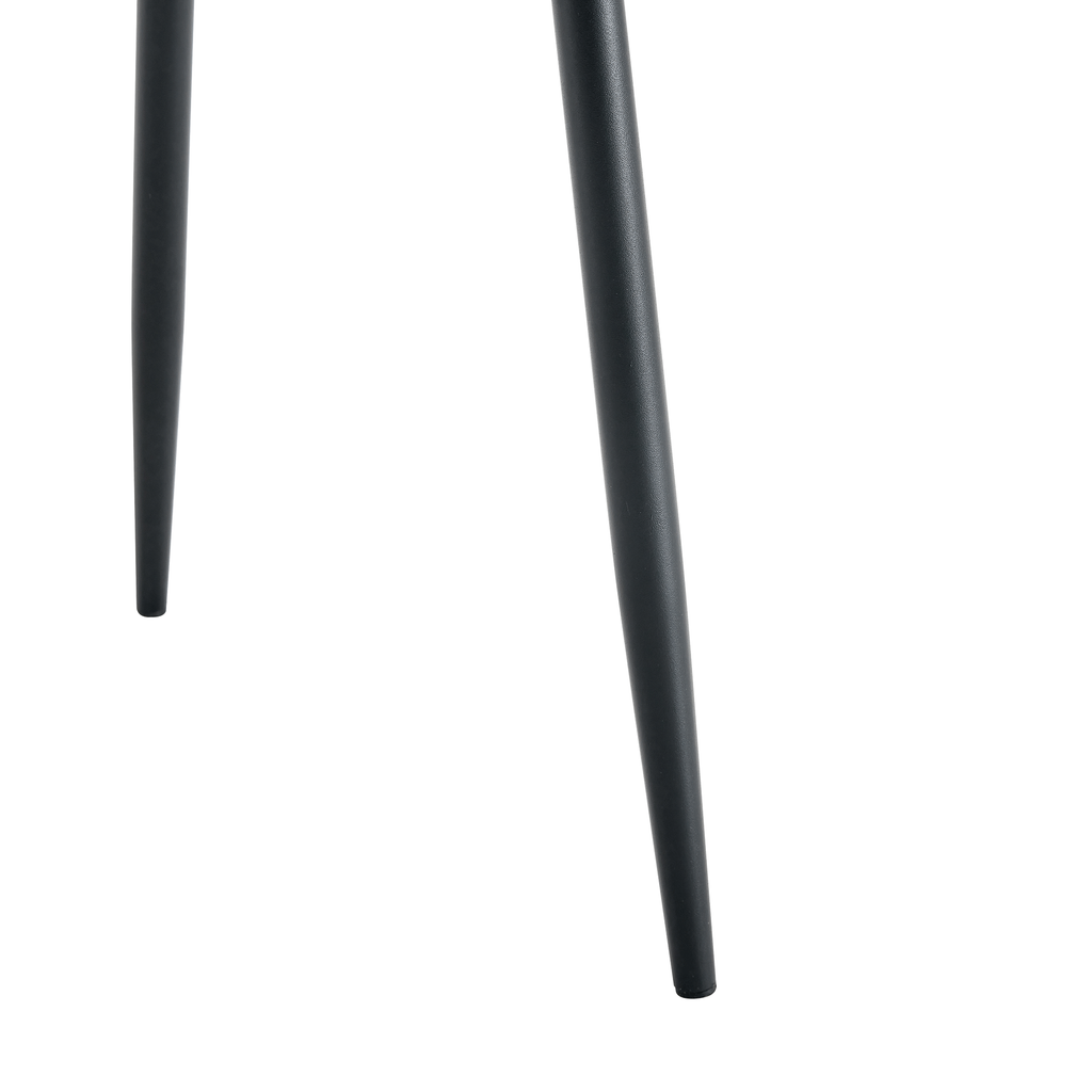 Luxury Simple Chair Black Linen Dining Chair  (Set of 4)
