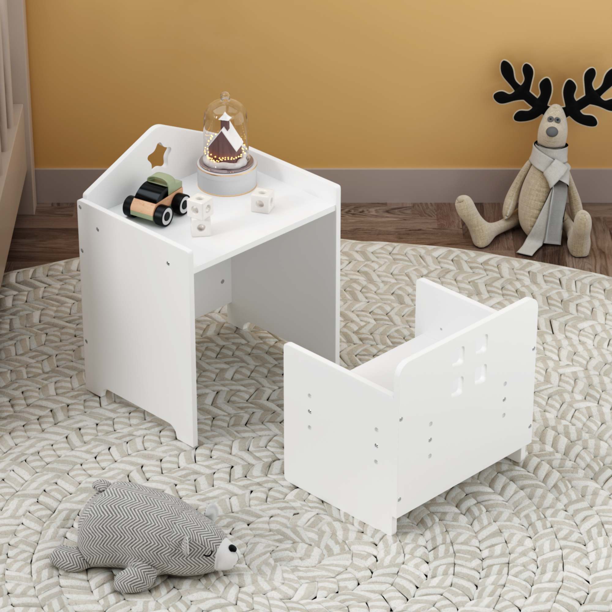 Kids Montessori Weaning Table and Chair Set