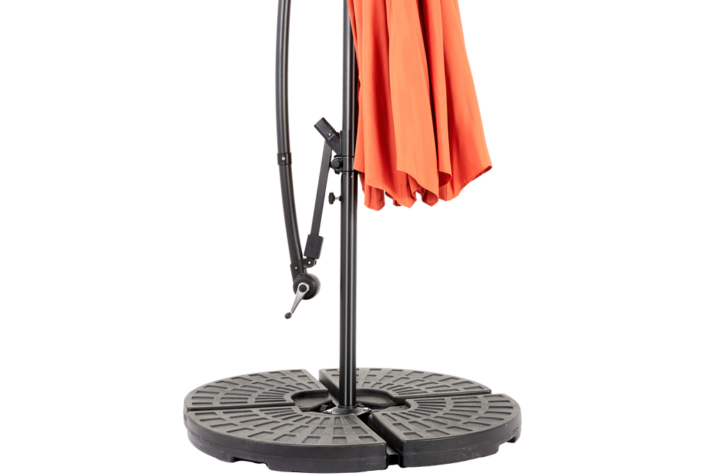 10ft Offset Patio Umbrella w/Tilt & Polyester Shade & 8 Ribs – No Base