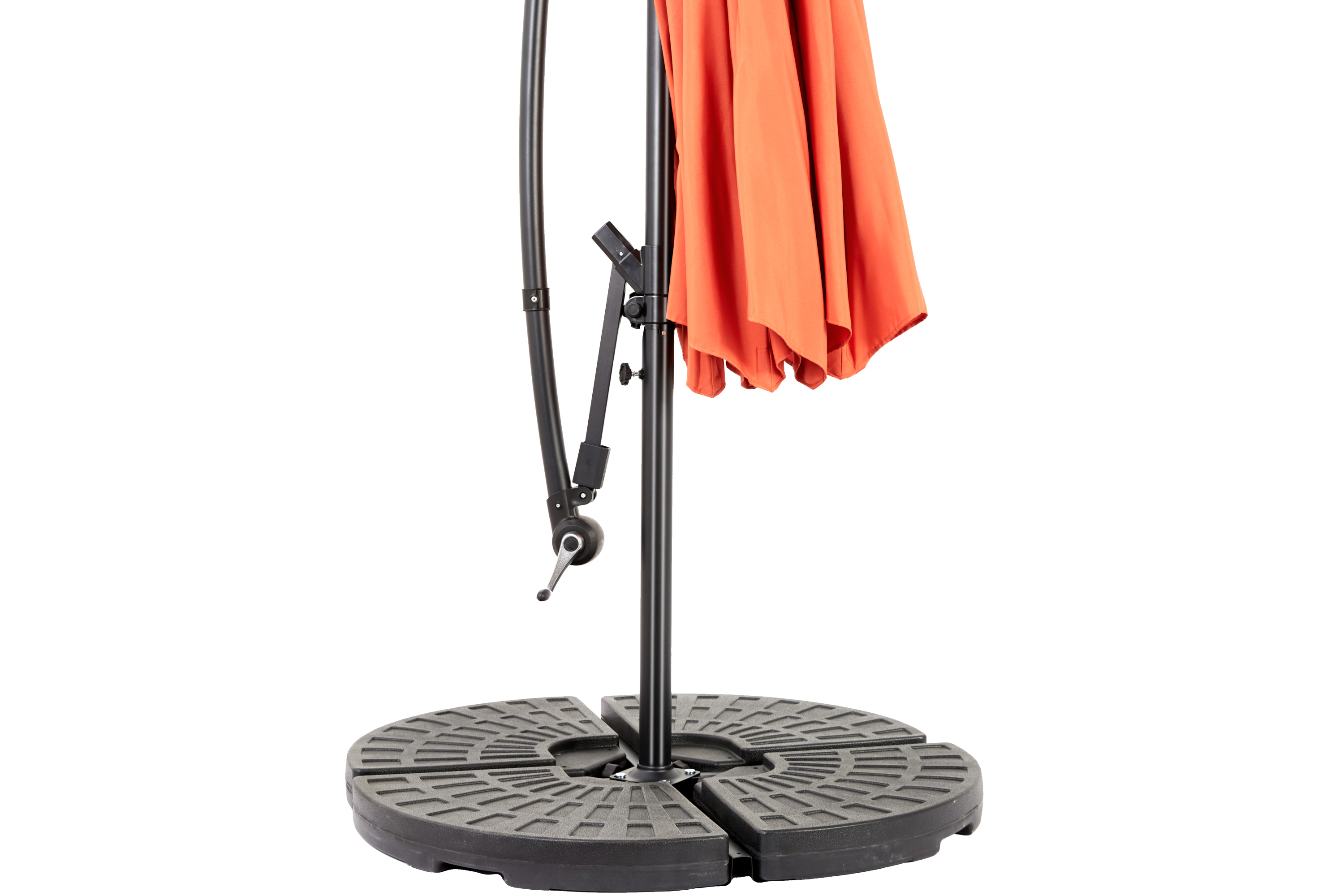 10ft Offset Patio Umbrella w/Tilt & Polyester Shade & 8 Ribs – No Base