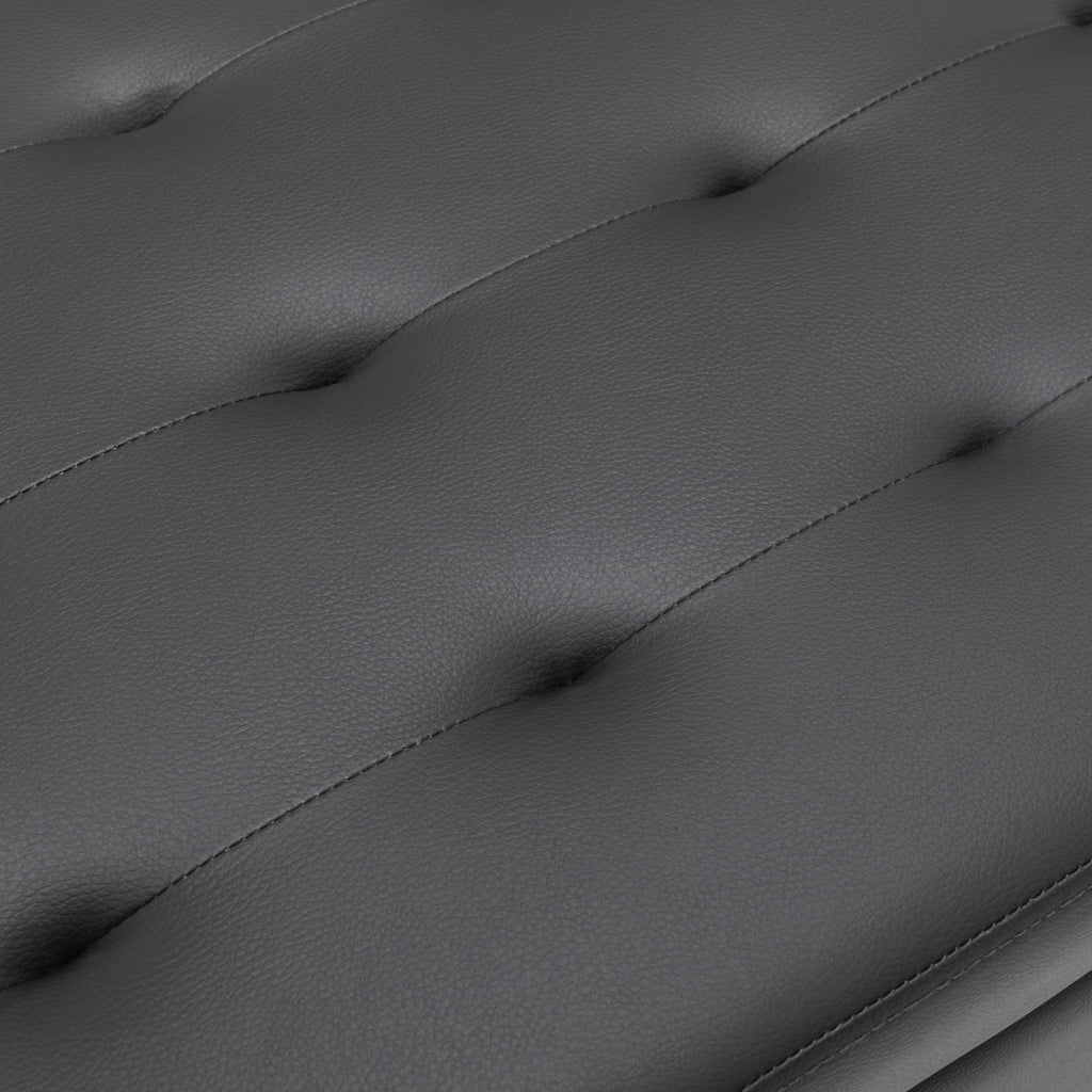 Brown PU Leather Storage Bench