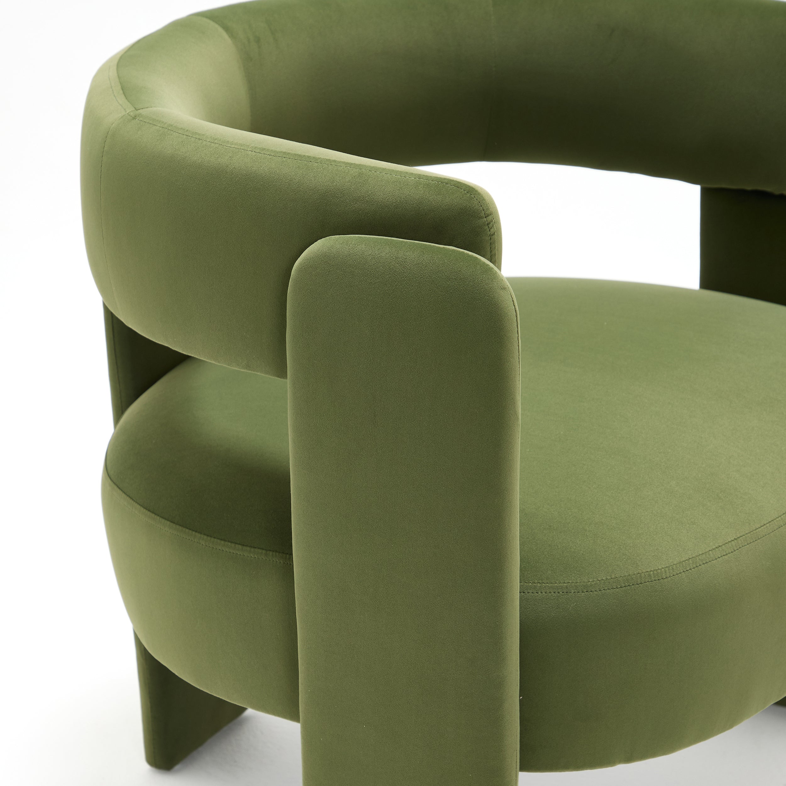 Mid-Century Velvet Comfy Single Sofa Accent Chair