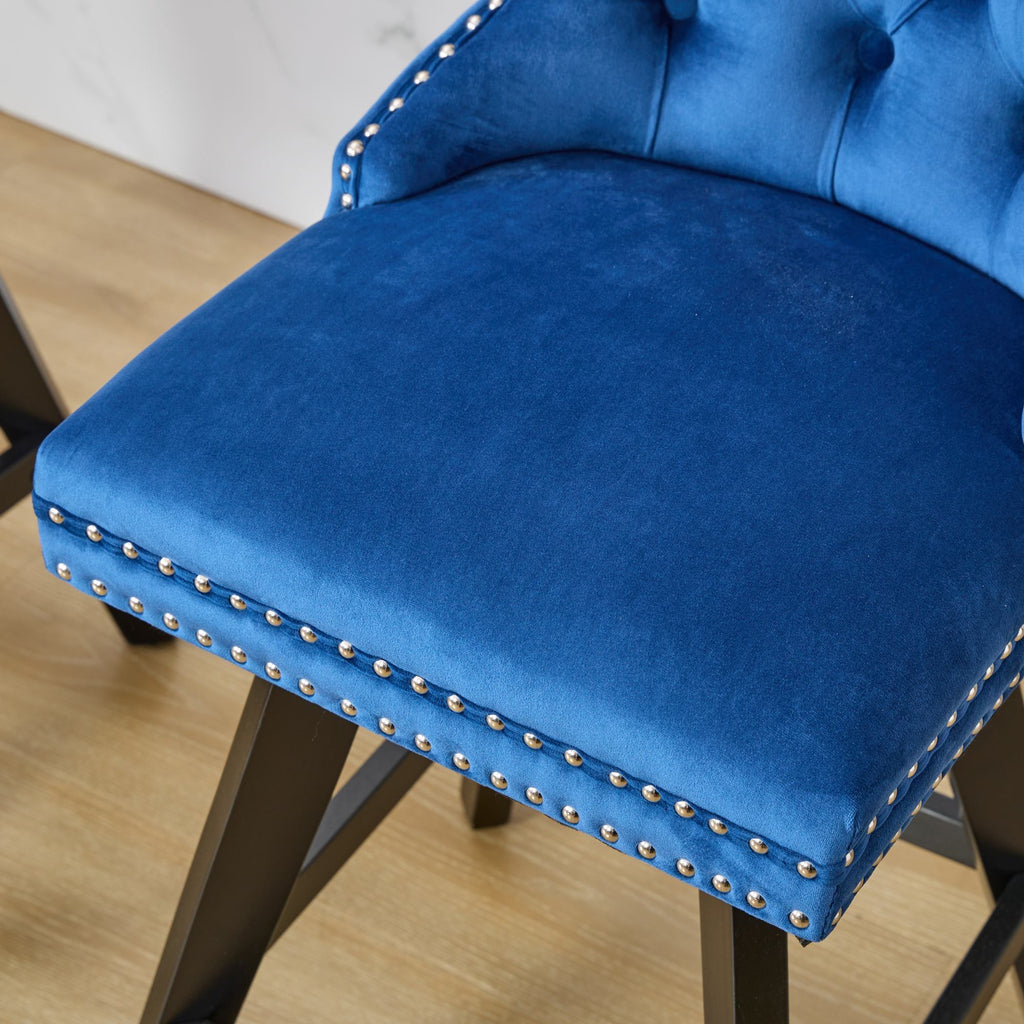 Swivel Velvet Barstools (Set of 2)