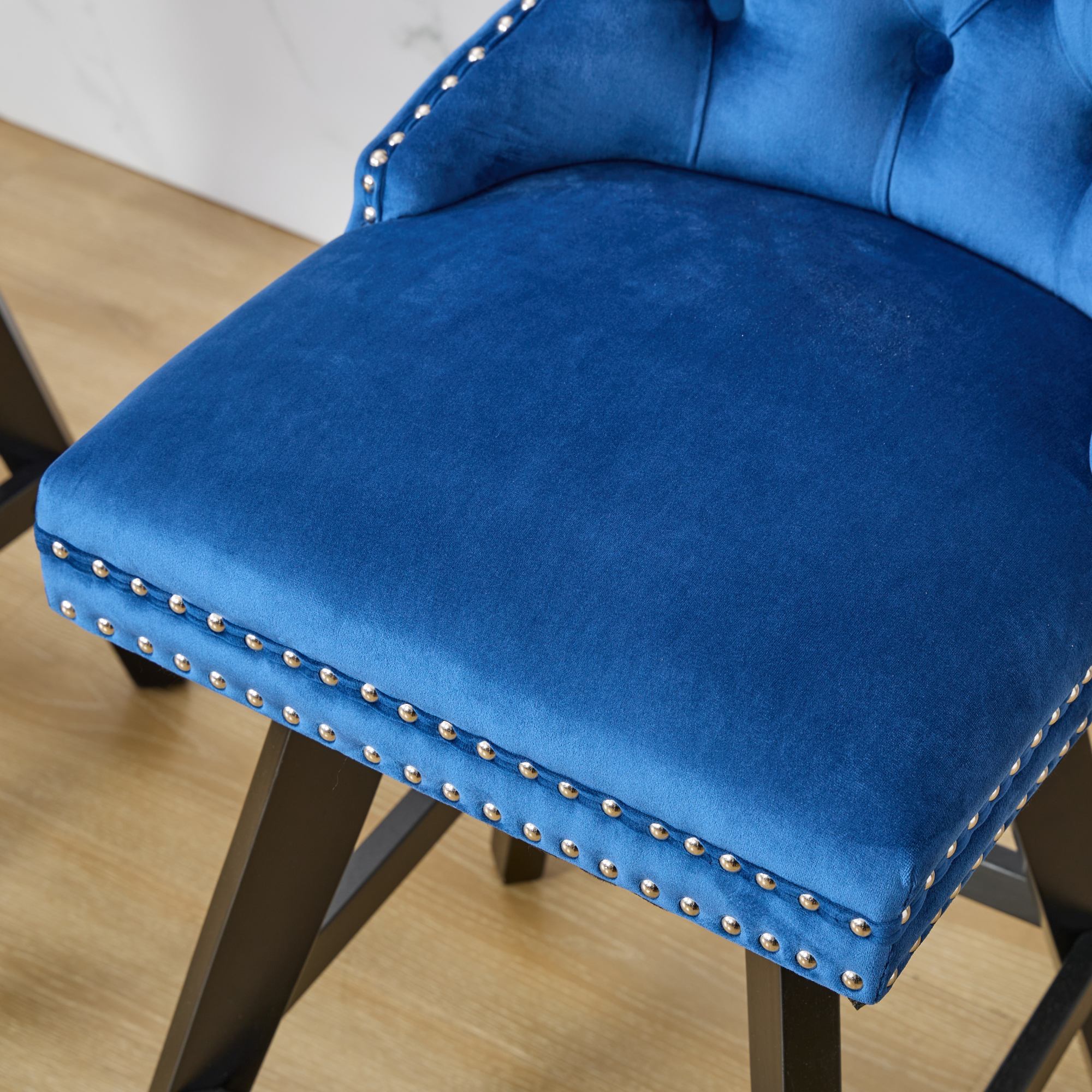 Swivel Velvet Barstools (Set of 2)