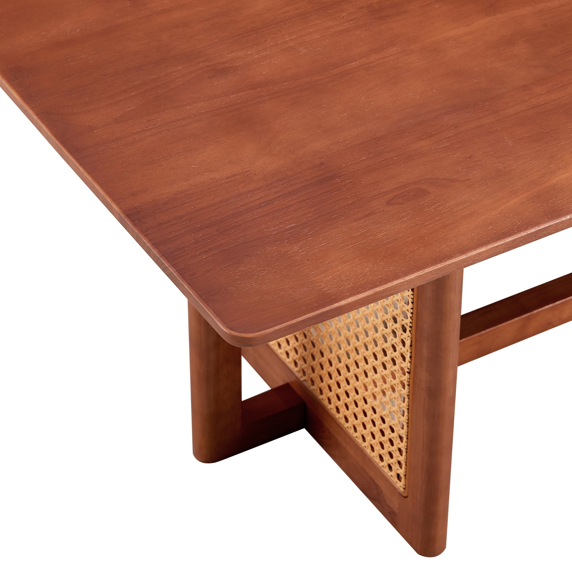 Chinese Style Rattan Solid Wood Coffee Low Table