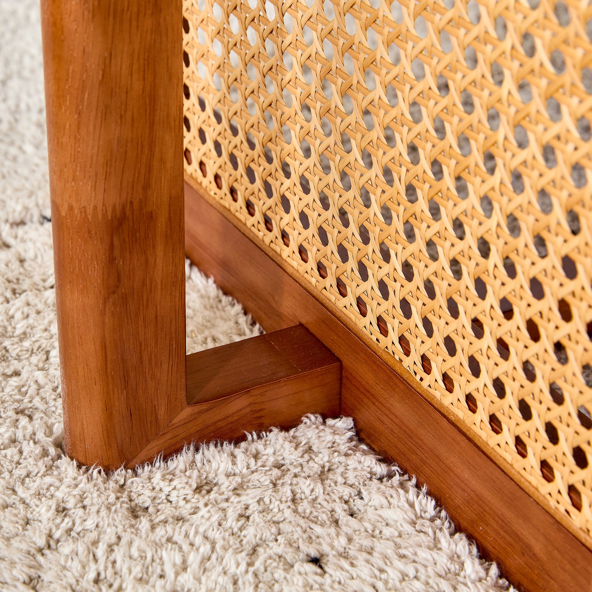 Chinese Style Rattan Solid Wood Coffee Low Table