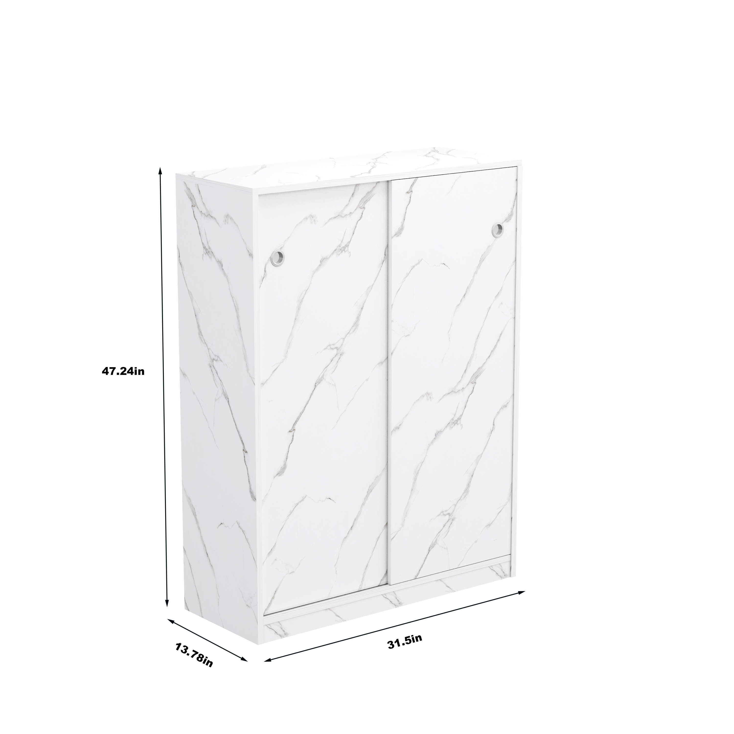 Marble Shoe Cabient with Sliding Door