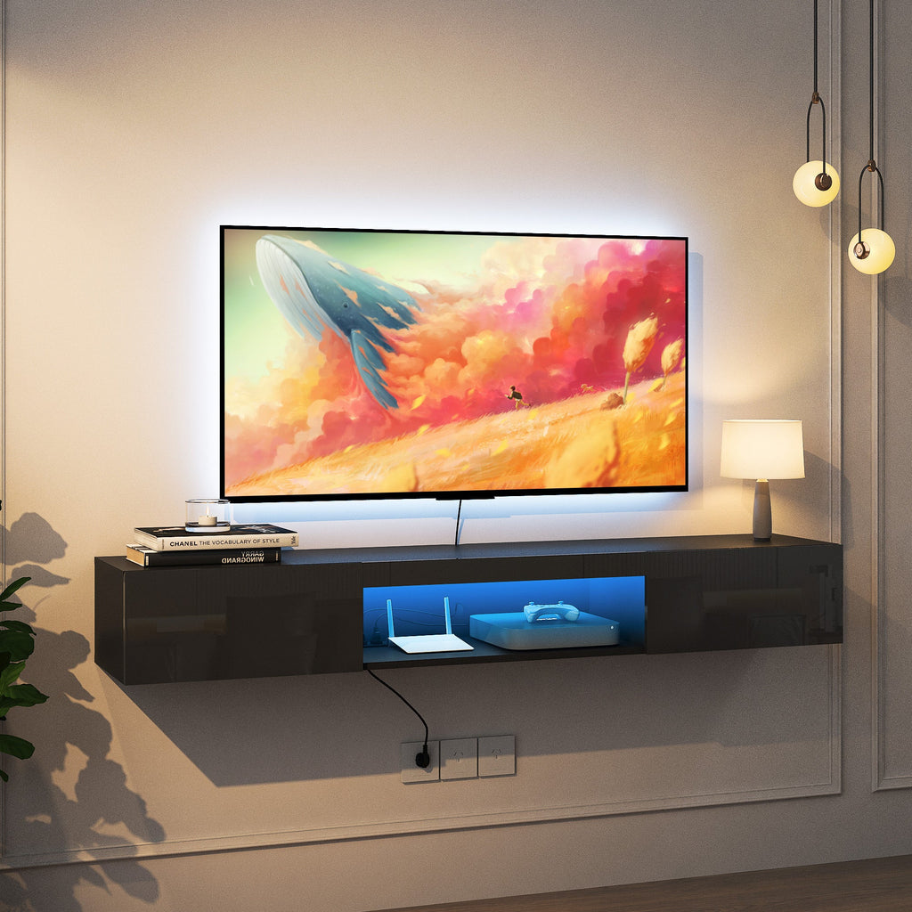 Modern Floating TV Stand Wall Mounted