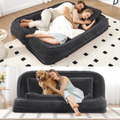2-in-1 Extra Large Chenille Floor Couch Loveseat for Humans & Dogs