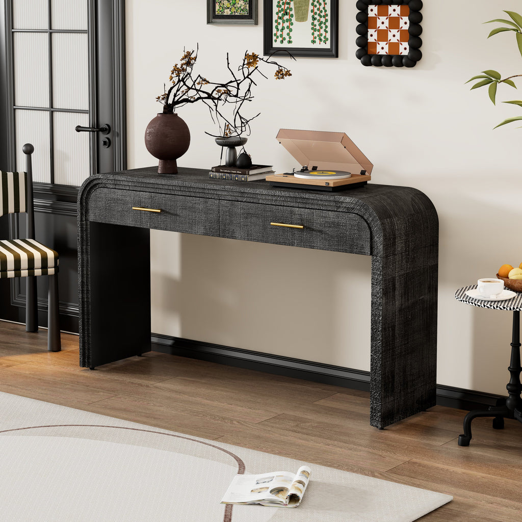 Unique Retro Silhouette Console Table with Open Style