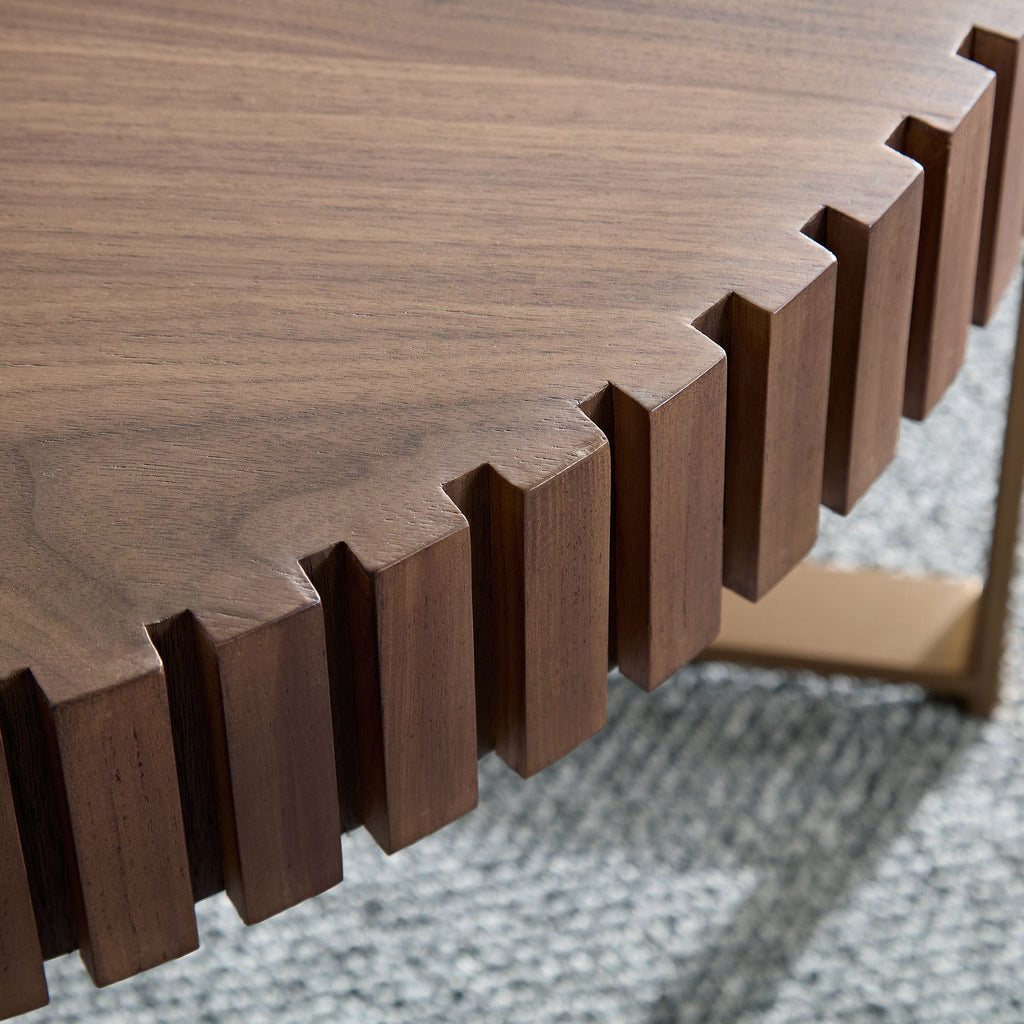 Modern Handcraft Drum Round Coffee Table