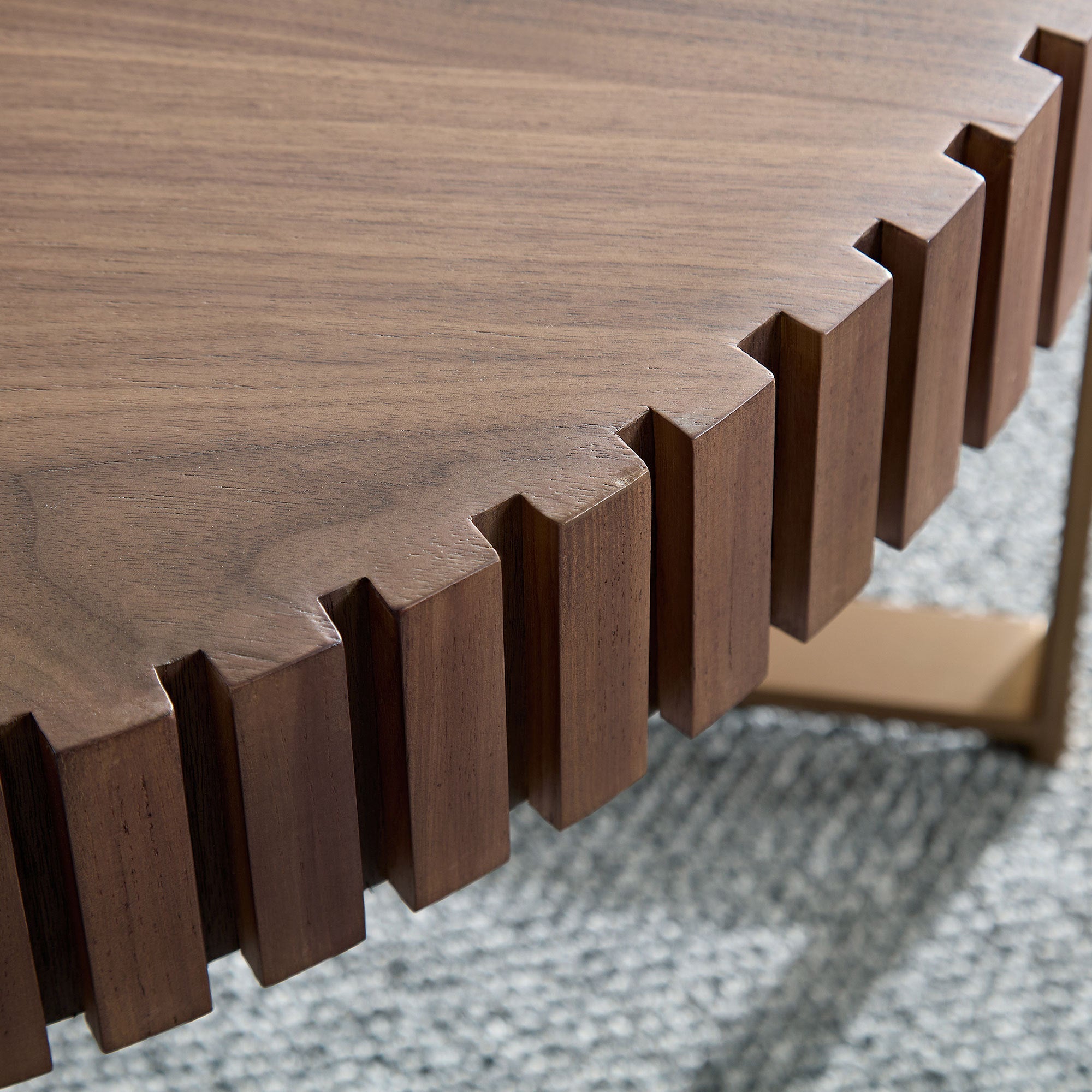 Modern Handcraft Drum Round Coffee Table