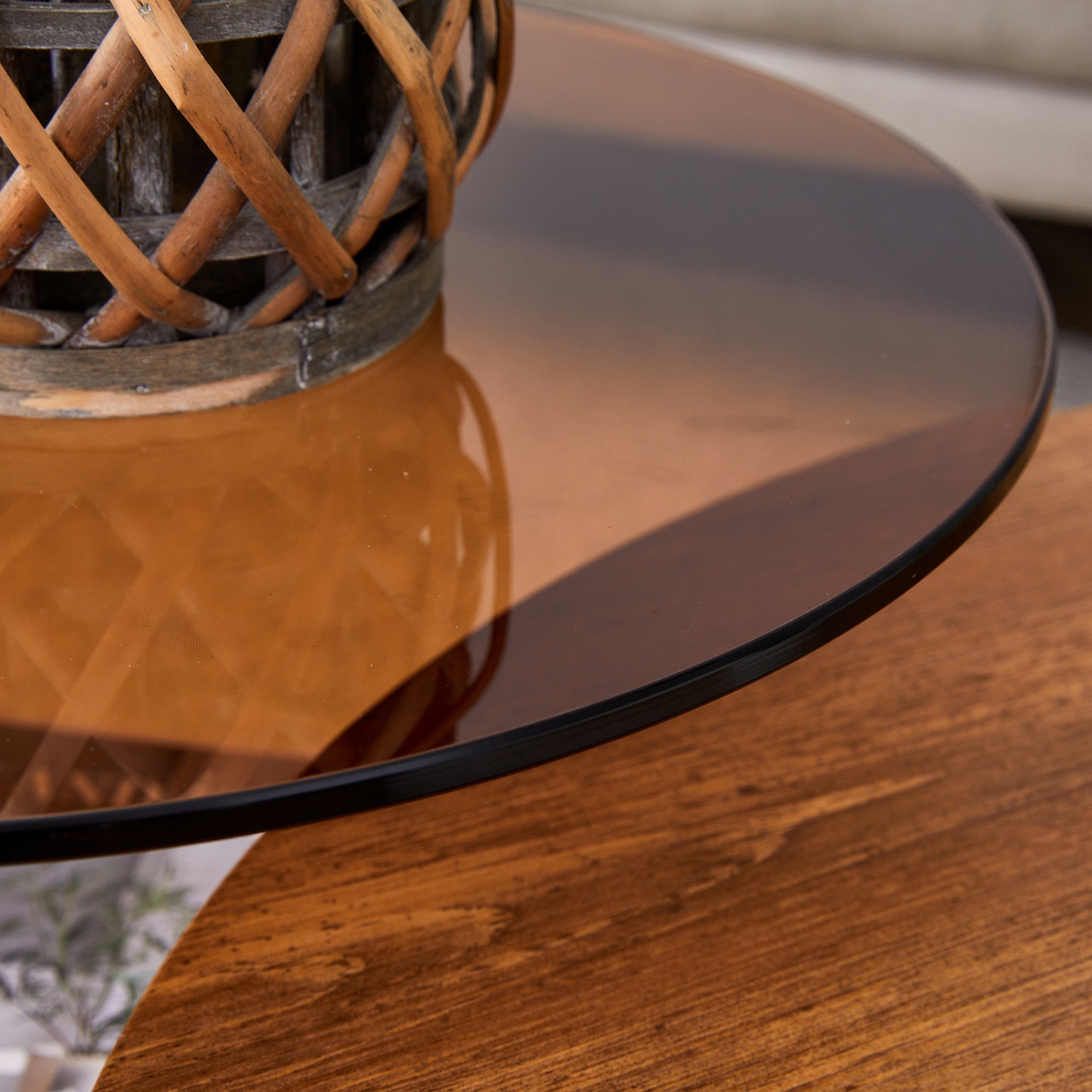 Modern Simple Double-Layer Round Coffee Table