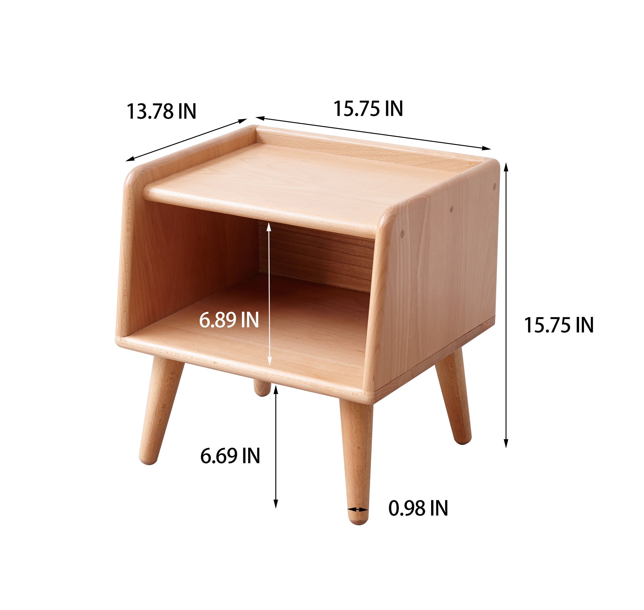 Pure Solid Wood Nordic Bedside Cabinet