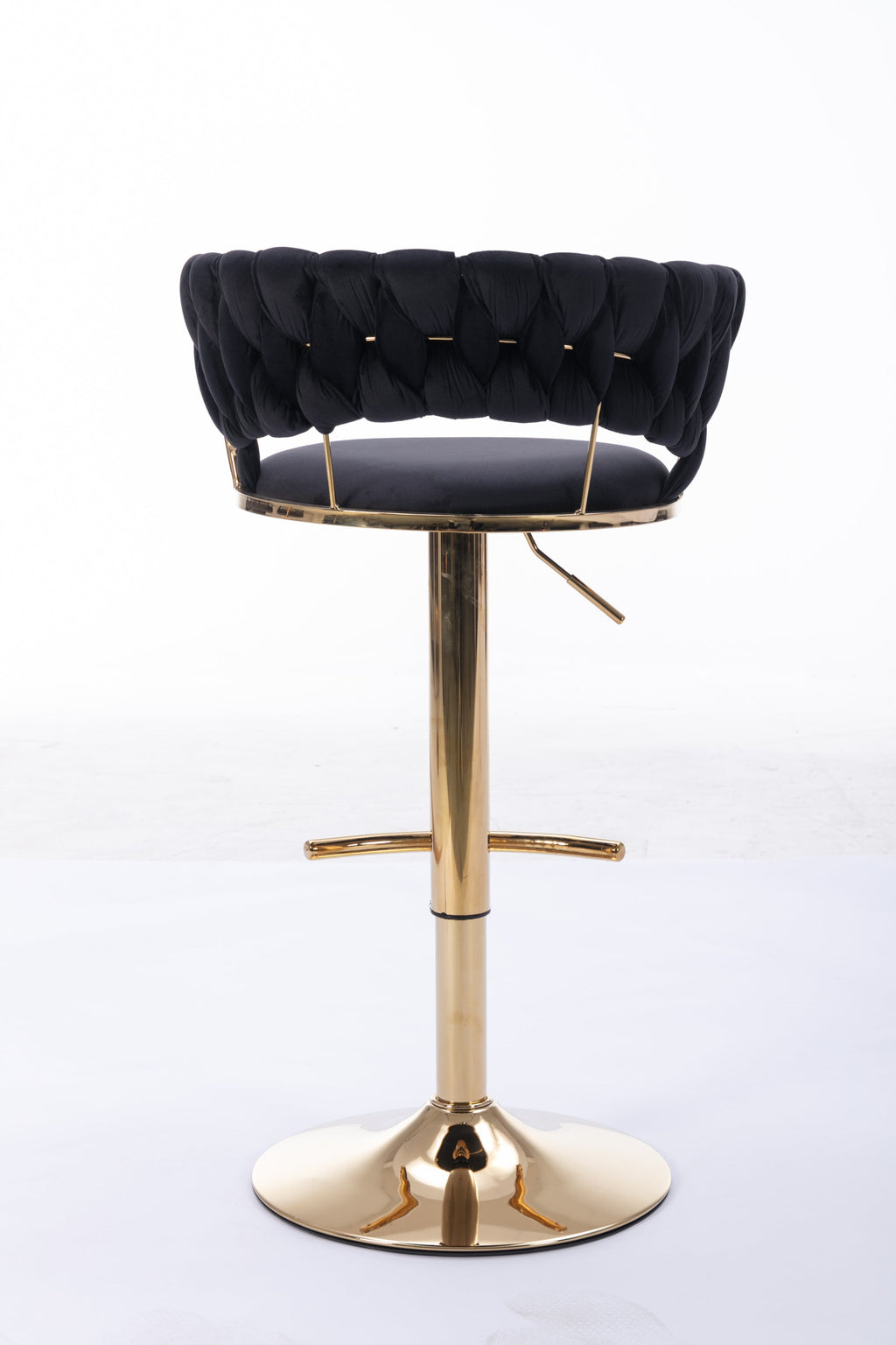 Swivel Height Adjustable Velvet Bar Stools with Golden Leg (Set of 2 )