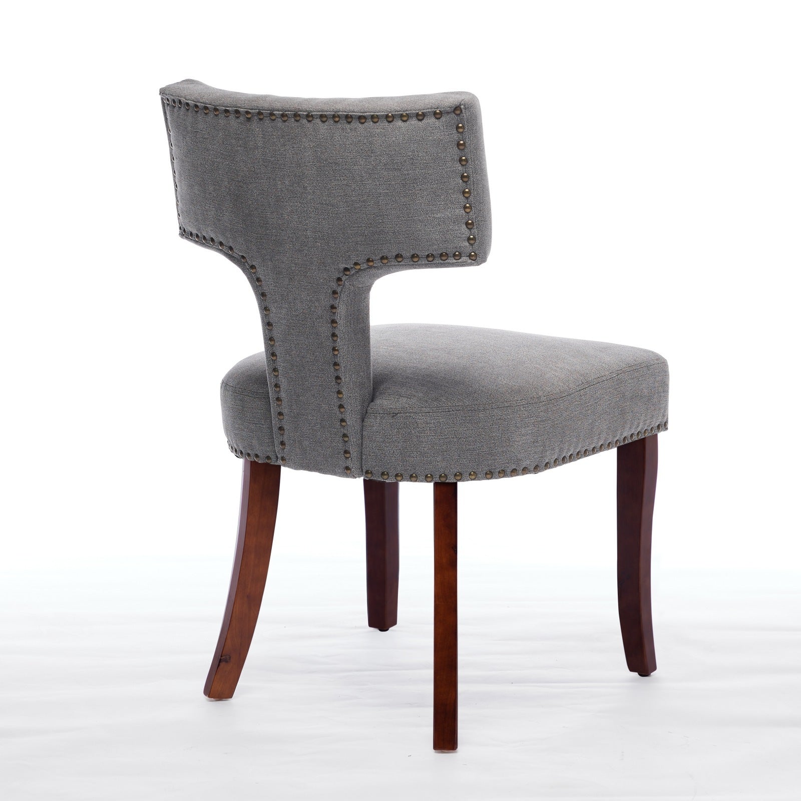 Mid Century Farmhouse Linen Fabric Dining Chairs (Set of 2)