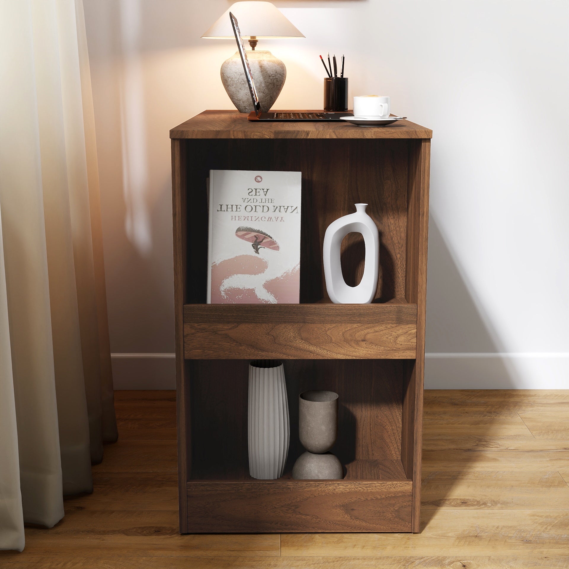Modern Corner Home Office Desk with Extendable Table