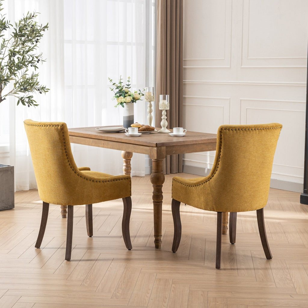Ultra Side Thickened Fabric Dining Chair (Set of 2)