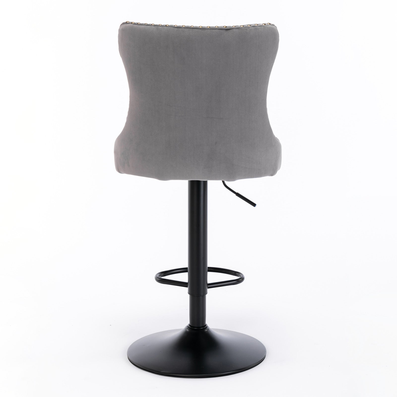 Modern Swivel Velvet Barstools Adjusatble Seat (Set of 2)