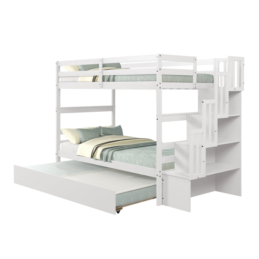 Twin over Twin Bunk Beds with Twin Trundle