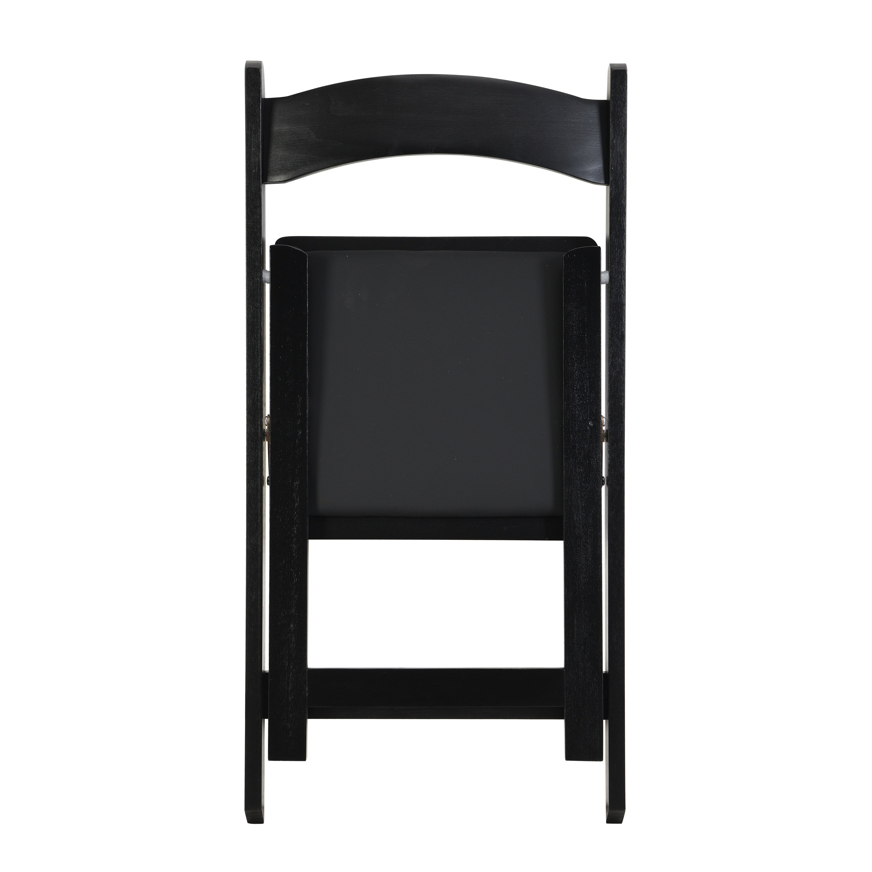 Set of 4 Folding Chairs Cushioned Solid Wood Space-Saving Dining Chairs