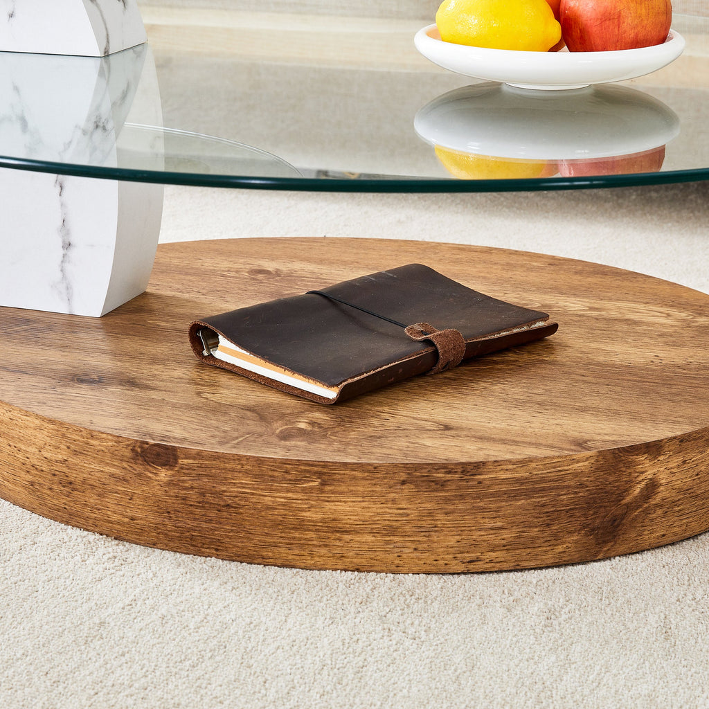 Contemporary Artistic Double Layer Coffee Table