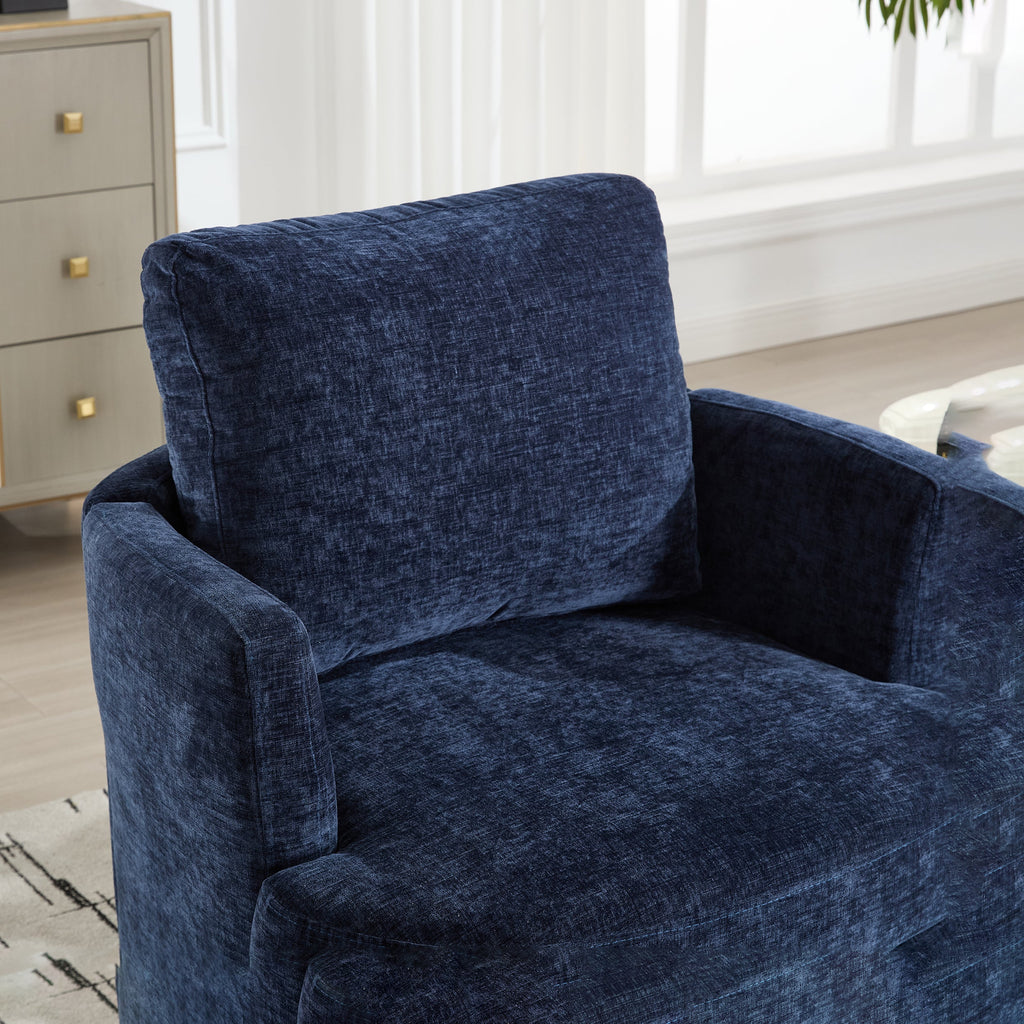 Swivel Chenille Fabric Sofa Chair