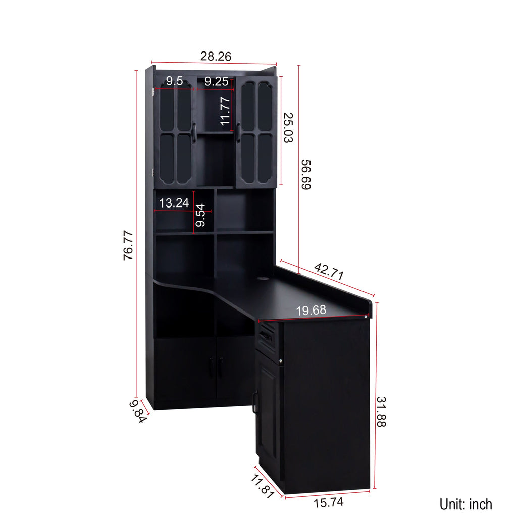 L-Shaped Design Corner Computer Desk for Home Office