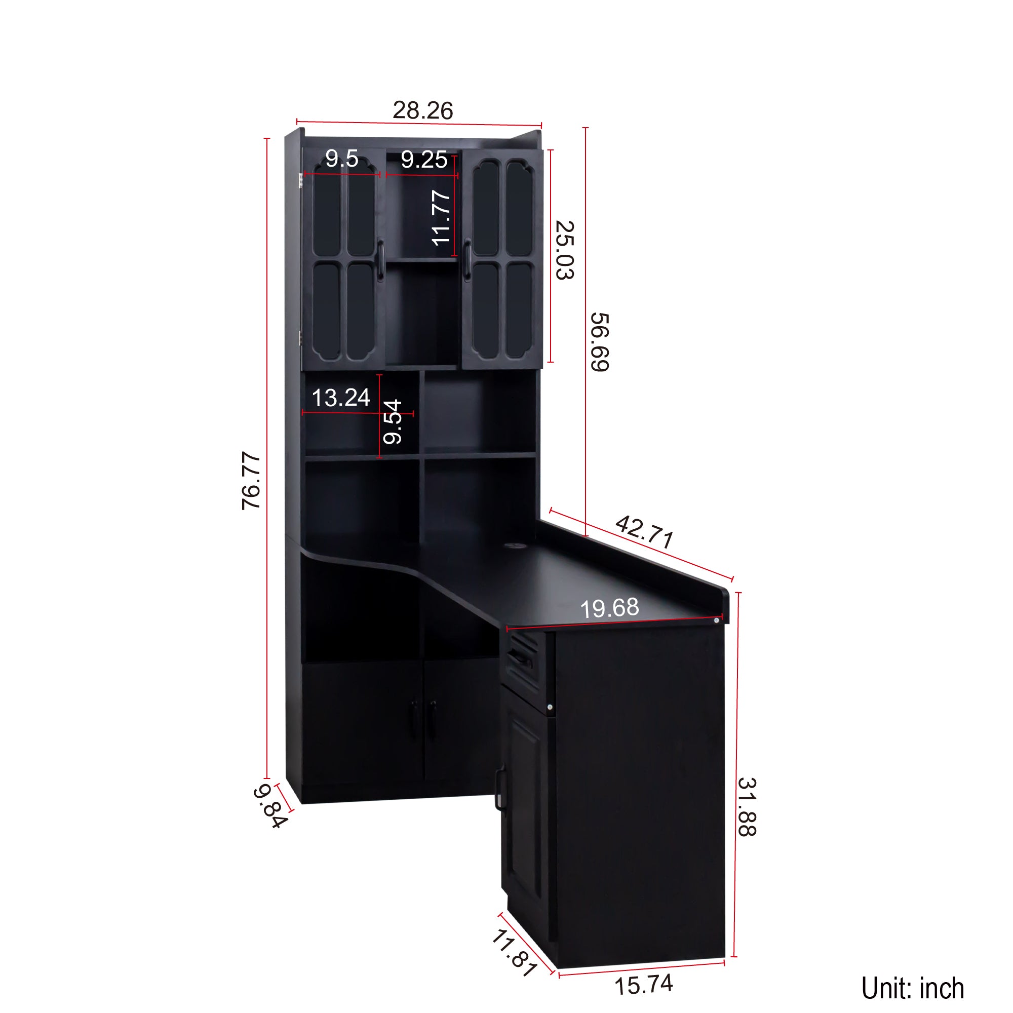 L-Shaped Design Corner Computer Desk for Home Office