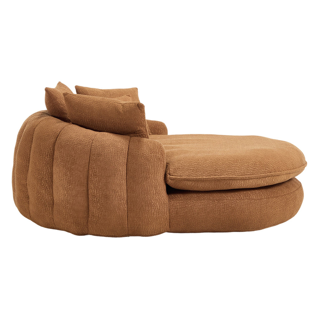 Oversized Oval Upholstered Bean Bag Sofa