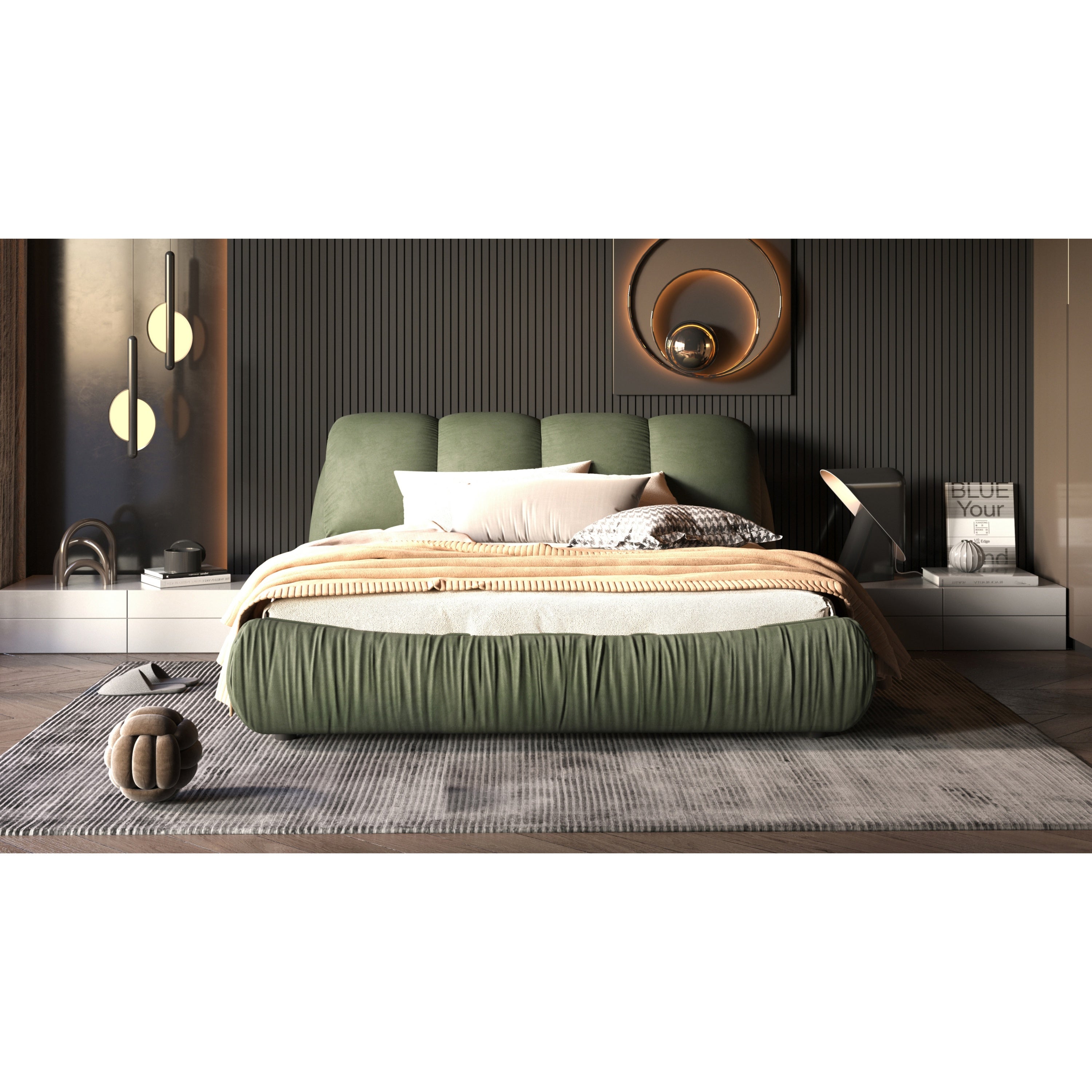 King/Queen Size Luxury Upholstered Platform Bed