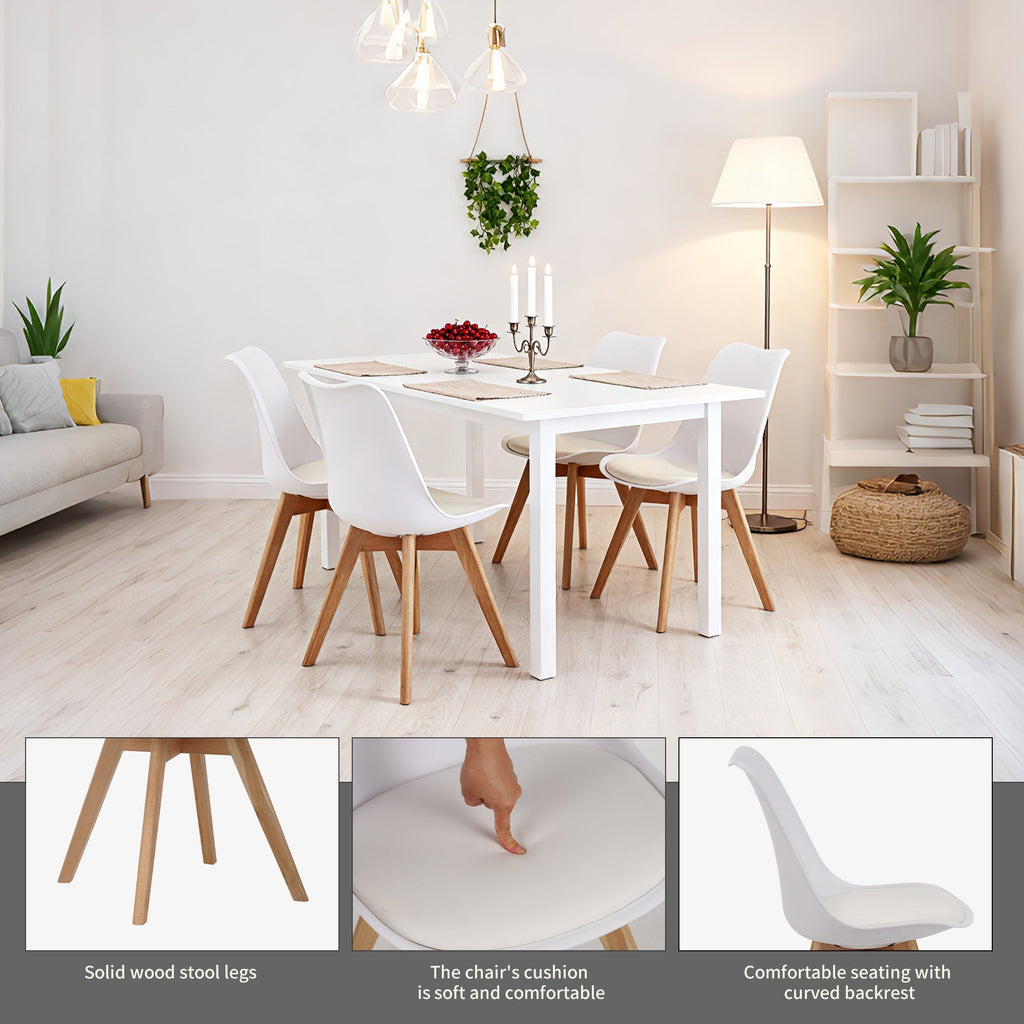 Medieval Modern Style Dining Chairs (Set of Four)